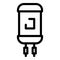 Energy capacitor icon, outline style