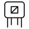 Energy capacitor icon, outline style