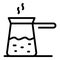 Energy coffee pot icon, outline style