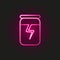 Energy dose neon style icon. Simple thin line, outline  of fitness icons for ui and ux, website or mobile application