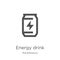 energy drink icon vector from miscellaneous collection. Thin line energy drink outline icon vector illustration. Outline, thin