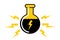 Energy drink - stimulating liquid stimulant with symbol of electricity