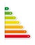 Energy efficiency classes diagram protruding throu