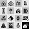 Energy Efficiency Icons Black