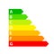 Energy efficiency rating arrows, power saving class, stock vector illustration