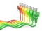 Energy efficiency rating concept. Row from vertical color power