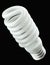 Energy efficiency: spiral light bulb isolated