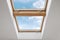 Energy efficient attic window in wooden frame