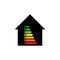 Energy-efficient house icon. Energy efficiency of housing logo