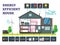 Energy efficient house vector illustration. Labeled sustainable building.