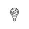 Energy efficient lighting line icon