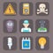 Energy electricity power icons battery vector illustration electrician voltage socket technology.