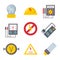 Energy electricity power icons battery vector illustration electrician voltage socket technology.