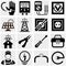 Energy, electricity, power vector icons set.