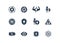 Energy and Electricity Related Icons in Glyph Style