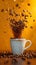 Energy elixir Enjoying coffee for a refreshing and energetic boost