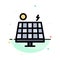 Energy, Environment, Green, Solar Abstract Flat Color Icon Template