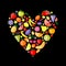 Energy fruit heart shape for your design