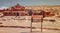 Energy house, old rusted building in the ghost town of the Humberstone saltpeter, ancient ghost town used to obtain many products