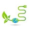 Energy ideas save the world concept Power plug green ecology