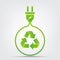 Energy ideas save the world concept Power plug green ecology