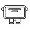 Energy junction box icon outline vector. Electric switch