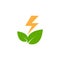 Energy leaf icon logo design template vector isolated