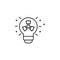 Energy light idea icon. Simple line outline vector of nuclear energy icons for ui and ux website or mobile application