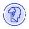 Energy, Mental, Mind, Power Blue Dotted Line Line Icon