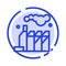 Energy, Pollution, Factory Blue Dotted Line Line Icon