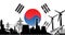 Energy production in Republic of Korea South Korea