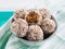 Energy protein balls with coconut flakes