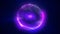Energy purple blue magic sphere, futuristic round high-tech ball bright glowing