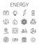 Energy related vector icon set.