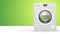 Energy saving concept world in the washing machine eco motion background loop
