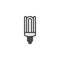 Energy saving light bulb filled outline icon