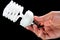 Energy saving light bulb in hand