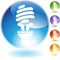 Energy Saving Lightbulb Crystal Icon