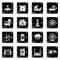 Energy sources icons set grunge vector