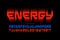 Energy style font