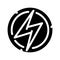 energy transfer sign glyph icon vector illustration