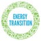 Energy transition symbol illustration