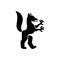 Enfield Heraldic animal silhouette. Fantastic Beast. Monster for coat of arms. Heraldry design element