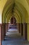 Enfilade with stone vaults outside