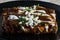 Enfrijoladas, Vegetarian Mexican Cuisine, Typical Antojitos Easy Meals