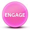 Engage eyeball glossy elegant pink round button abstract