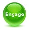 Engage glassy green round button