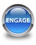 Engage glossy blue round button