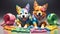 Engage in National Dog Appreciation Day with a Vibrant Dog Puzzle Toy Illustration.AI Generated