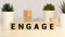 ENGAGE word made with building blocks